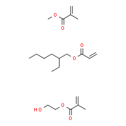 ChemSpider 2D Image | 2-ethylhexyl prop-2-enoate; 2-hydroxyethyl 2-methylprop-2-enoate; methyl 2-methylprop-2-enoate | C22H38O7