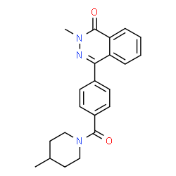 ChemSpider 2D Image | 2-Methyl-4-[4-(4-methyl-piperidine-1-carbonyl)-phenyl]-2H-phthalazin-1-one | C22H23N3O2