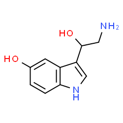 ChemSpider 2D Image | 3-(2-Amino-1-hydroxyethyl)-1H-indol-5-ol | C10H12N2O2