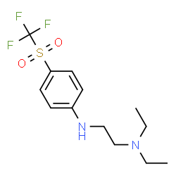 ChemSpider 2D Image | N,N-Diethyl-N'-{4-[(trifluoromethyl)sulfonyl]phenyl}-1,2-ethanediamine | C13H19F3N2O2S