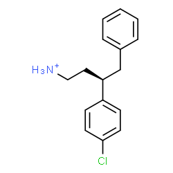 ChemSpider 2D Image | (3R)-3-(4-Chlorophenyl)-4-phenyl-1-butanaminium | C16H19ClN