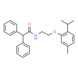 ChemSpider 2D Image | N-[2-(2-Isopropyl-5-methylphenoxy)ethyl]-2,2-diphenylacetamide | C26H29NO2