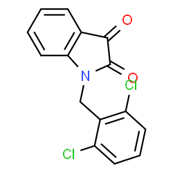 ChemSpider 2D Image | 1-(2,6-Dichlorobenzyl)-1H-indole-2,3-dione | C15H9Cl2NO2