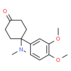 ChemSpider 2D Image | 4-(3,4-Dimethoxyphenyl)-4-(dimethylamino)cyclohexanone | C16H23NO3