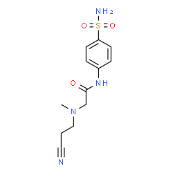 ChemSpider 2D Image | N~2~-(2-Cyanoethyl)-N~2~-methyl-N-(4-sulfamoylphenyl)glycinamide | C12H16N4O3S