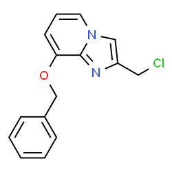 ChemSpider 2D Image | 8-BENZYLOXY-2-CHLOROMETHYL-IMIDAZO[1,2-A]PYRIDINE | C15H13ClN2O