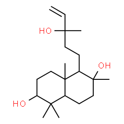 ChemSpider 2D Image | 5-(3-Hydroxy-3-methyl-4-penten-1-yl)-1,1,4a,6-tetramethyldecahydro-2,6-naphthalenediol | C20H36O3