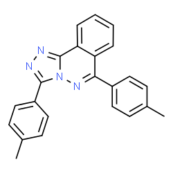 ChemSpider 2D Image | 3,6-Bis(4-methylphenyl)[1,2,4]triazolo[3,4-a]phthalazine | C23H18N4