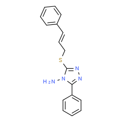 ChemSpider 2D Image | 3-Phenyl-5-{[(2E)-3-phenyl-2-propen-1-yl]sulfanyl}-4H-1,2,4-triazol-4-amine | C17H16N4S