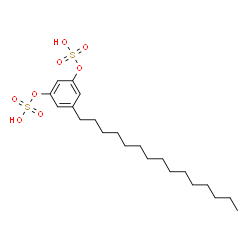 ChemSpider 2D Image | 5-Pentadecyl-1,3-phenylene bis(hydrogen sulfate) | C21H36O8S2