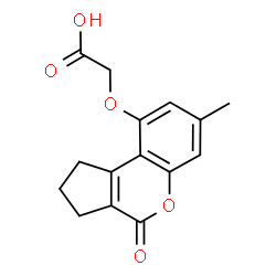 ChemSpider 2D Image | ({7-METHYL-4-OXO-1H,2H,3H-CYCLOPENTA[C]CHROMEN-9-YL}OXY)ACETIC ACID | C15H14O5