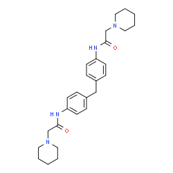 ChemSpider 2D Image | N,N'-(Methylenedi-4,1-phenylene)bis[2-(1-piperidinyl)acetamide] | C27H36N4O2