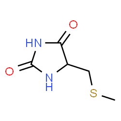 ChemSpider 2D Image | 5-[(Methylsulfanyl)methyl]-2,4-imidazolidinedione | C5H8N2O2S