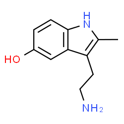 ChemSpider 2D Image | 2-Methyl-5-hydroxytryptamine | C11H14N2O