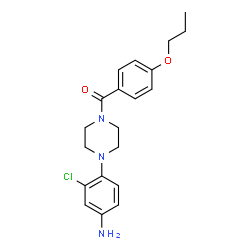ChemSpider 2D Image | [4-(4-Amino-2-chlorophenyl)-1-piperazinyl](4-propoxyphenyl)methanone | C20H24ClN3O2