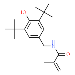 ChemSpider 2D Image | 2,6-DI-T-BUTYL-4-(METHACRYLOYLAMINOMETHYL) PHENOL | C19H29NO2