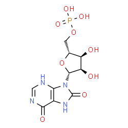 ChemSpider 2D Image | 8-Oxo-7,8-dihydroinosine 5'-(dihydrogen phosphate) | C10H13N4O9P