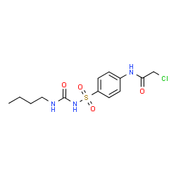 ChemSpider 2D Image | N-{4-[(Butylcarbamoyl)sulfamoyl]phenyl}-2-chloroacetamide | C13H18ClN3O4S