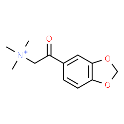 ChemSpider 2D Image | 2-(1,3-Benzodioxol-5-yl)-N,N,N-trimethyl-2-oxoethanaminium | C12H16NO3