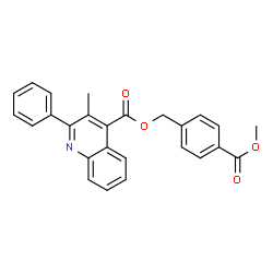 ChemSpider 2D Image | 4-(Methoxycarbonyl)benzyl 3-methyl-2-phenyl-4-quinolinecarboxylate | C26H21NO4
