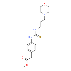 ChemSpider 2D Image | Methyl [4-({[3-(4-morpholinyl)propyl]carbamothioyl}amino)phenyl]acetate | C17H25N3O3S