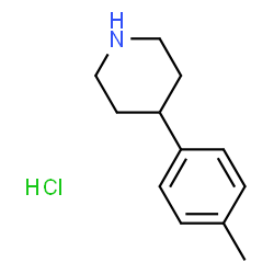 ChemSpider 2D Image | 4-(4-Methylphenyl)piperidine hydrochloride | C12H18ClN