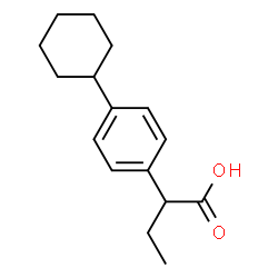 ChemSpider 2D Image | 2-(4-Cyclohexylphenyl)butanoic acid | C16H22O2