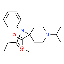ChemSpider 2D Image | Methyl 1-isopropyl-4-[phenyl(propionyl)amino]-4-piperidinecarboxylate | C19H28N2O3