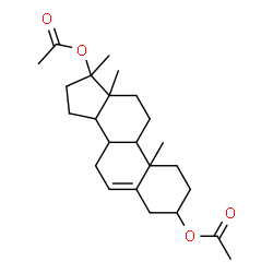 ChemSpider 2D Image | 17-Methylandrost-5-ene-3,17-diyl diacetate | C24H36O4