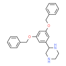 ChemSpider 2D Image | 2-(3,5-DIBENZYLOXYPHENYL)PIPERAZINE | C24H26N2O2
