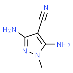 ChemSpider 2D Image | 3,5-Diamino-1-methyl-1H-pyrazole-4-carbonitrile | C5H7N5