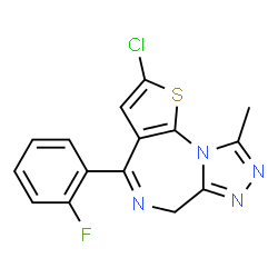 ChemSpider 2D Image | Fluclotizolam | C15H10ClFN4S