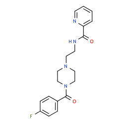 ChemSpider 2D Image | N-{2-[4-(4-Fluorobenzoyl)-1-piperazinyl]ethyl}-2-pyridinecarboxamide | C19H21FN4O2