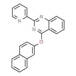 ChemSpider 2D Image | 4-(2-Naphthyloxy)-2-(2-pyridinyl)quinazoline | C23H15N3O