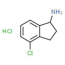 ChemSpider 2D Image | 4-CHLORO-INDAN-1-YLAMINE HYDROCHLORIDE | C9H11Cl2N