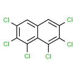 ChemSpider 2D Image | 1,2,3,6,7,8-Hexachloronaphthalene | C10H2Cl6