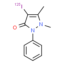 ChemSpider 2D Image | 4-(~125~I)Iodo-1,5-dimethyl-2-phenyl-1,2-dihydro-3H-pyrazol-3-one | C11H11125IN2O