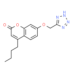 ChemSpider 2D Image | 4-Butyl-7-(2H-tetrazol-5-ylmethoxy)-2H-chromen-2-one | C15H16N4O3