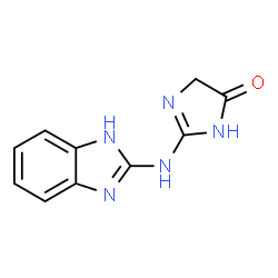 ChemSpider 2D Image | 2-(1H-Benzoimidazol-2-ylamino)-3,5-dihydro-imidazol-4-one | C10H9N5O