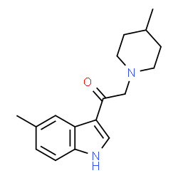 ChemSpider 2D Image | 1-(5-Methyl-1H-indol-3-yl)-2-(4-methyl-1-piperidinyl)ethanone | C17H22N2O