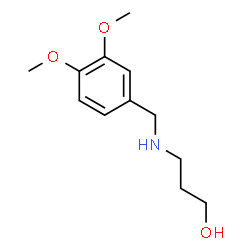 ChemSpider 2D Image | 3-[(3,4-Dimethoxybenzyl)amino]-1-propanol | C12H19NO3