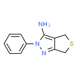 ChemSpider 2D Image | 2-Phenyl-2,6-dihydro-4H-thieno[3,4-c]pyrazol-3-amine | C11H11N3S