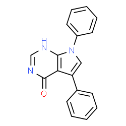 ChemSpider 2D Image | 5,7-Diphenyl-7H-pyrrolo[2,3-d]pyrimidin-4-ol | C18H13N3O