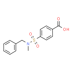 ChemSpider 2D Image | 4-[Benzyl(methyl)sulfamoyl]benzoic acid | C15H15NO4S