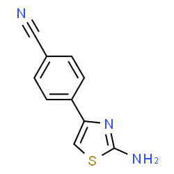 ChemSpider 2D Image | 4-(2-Aminothiazol-4-yl)benzonitrile | C10H7N3S