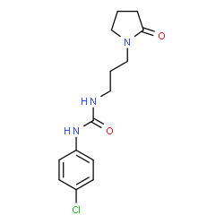 ChemSpider 2D Image | 1-(4-Chlorophenyl)-3-[3-(2-oxo-1-pyrrolidinyl)propyl]urea | C14H18ClN3O2