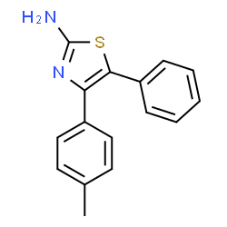ChemSpider 2D Image | 5-phenyl-4-p-tolyl-thiazol-2-ylamine | C16H14N2S