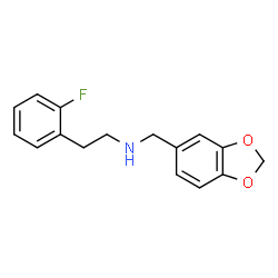 ChemSpider 2D Image | N-(1,3-Benzodioxol-5-ylmethyl)-2-(2-fluorophenyl)ethanamine | C16H16FNO2