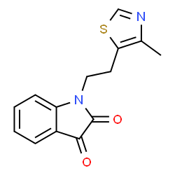 ChemSpider 2D Image | 1-(2-(4-Methylthiazol-5-yl)ethyl)indoline-2,3-dione | C14H12N2O2S
