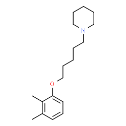 ChemSpider 2D Image | 1-[5-(2,3-Dimethylphenoxy)pentyl]piperidine | C18H29NO